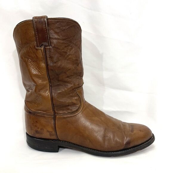 Justin 3163 Marbled Leather Roper Boots Men\'s 8.5 E main image 6